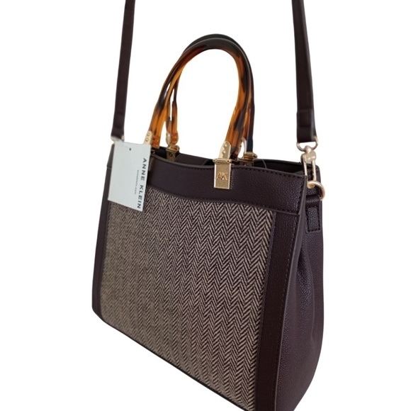 Anne Klein Espresso Vera Convertible Satchel - Picture 3 of 7